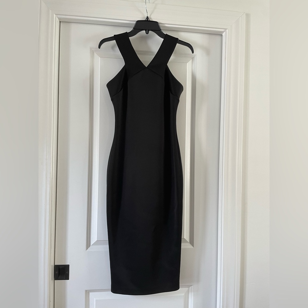 Ted Baker Black Cross-Back Midi Dress